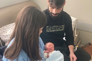 Hugo García Sevilla és el primer bebé nascut a l'Hospital de Gandia en 2024